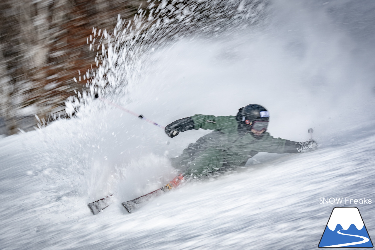 キロロリゾート｜[okaphoto]ことフォトグラファー・岡崎宜紀さんの撮影に密着。被写体となるのは...全日本スキー技術選ファイナリスト『原田侑駿 - Yuma Harada』(^^)/